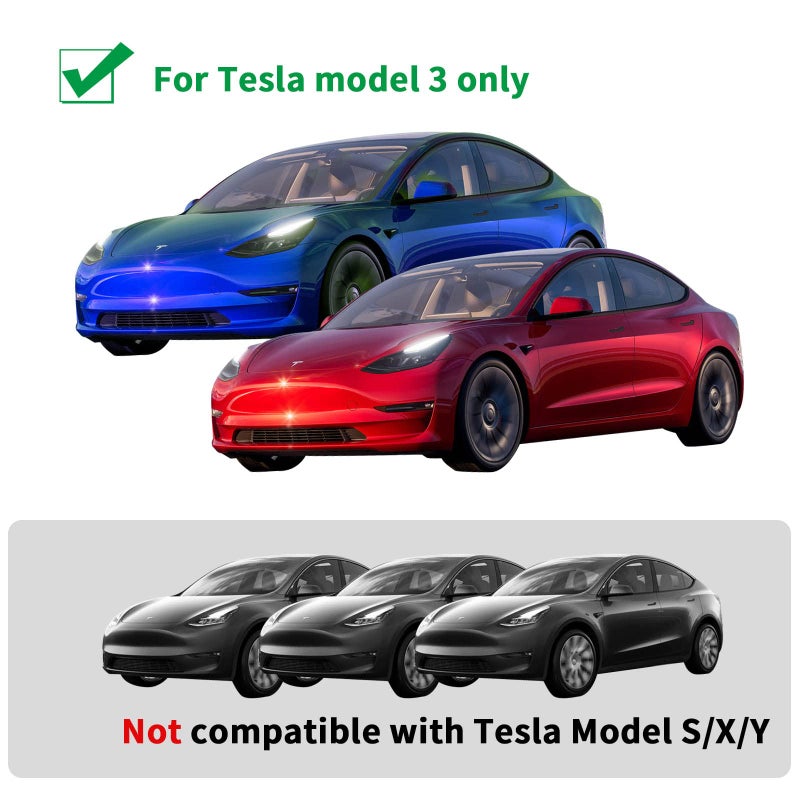 Nanaholy Emblem Accessories for Tesla Model 3 Logo Sticker Model 3 Decals (Red) - Image 5